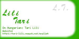 lili tari business card